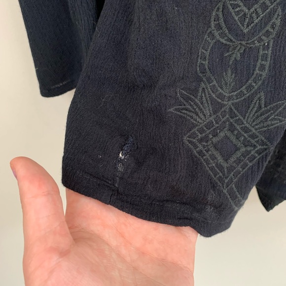 Francesca’s long sleeved knit/lace black romper - Picture 5 of 8